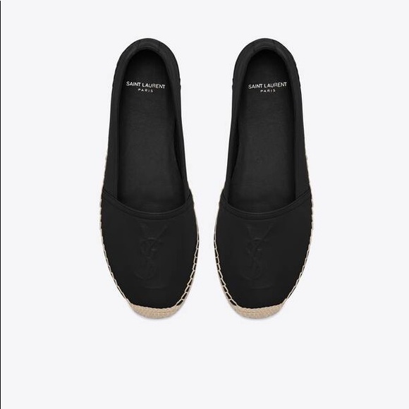 YSL SAINT LAURENT MONOGRAM LAMB SKIN ESPADRILLES - Picture 7 of 8